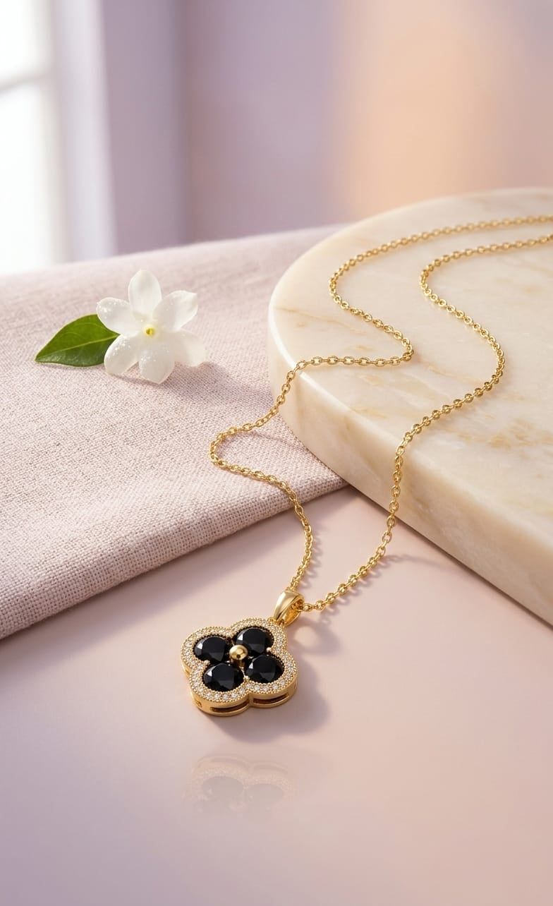 Black Floret Pendant