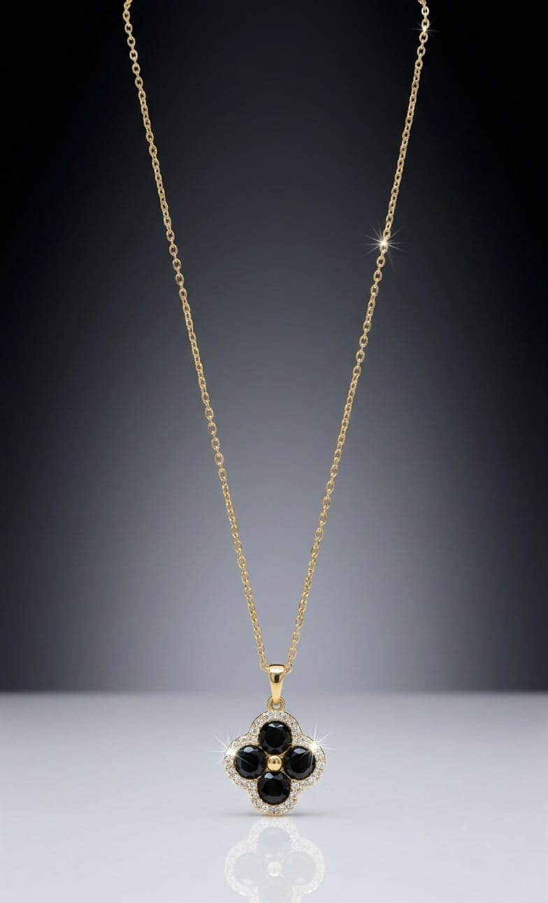 Black Floret Pendant