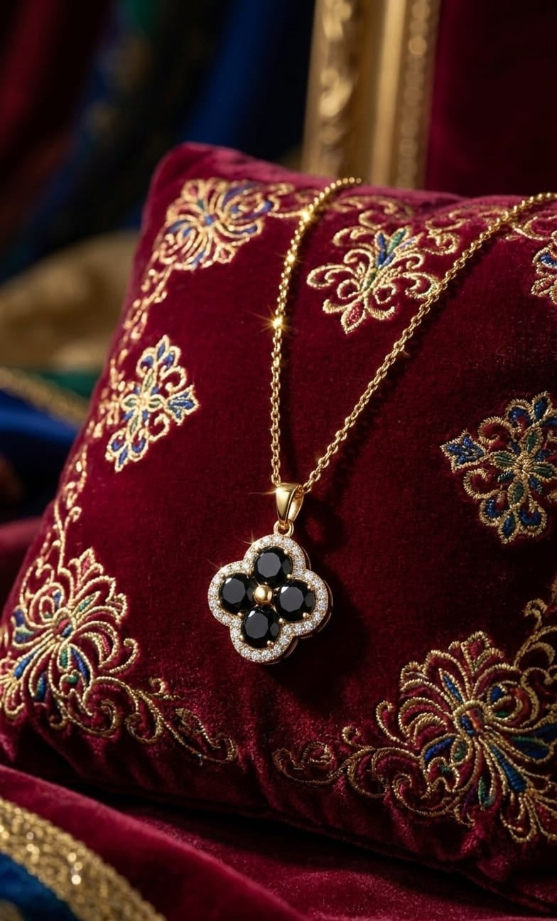 Black Floret Pendant