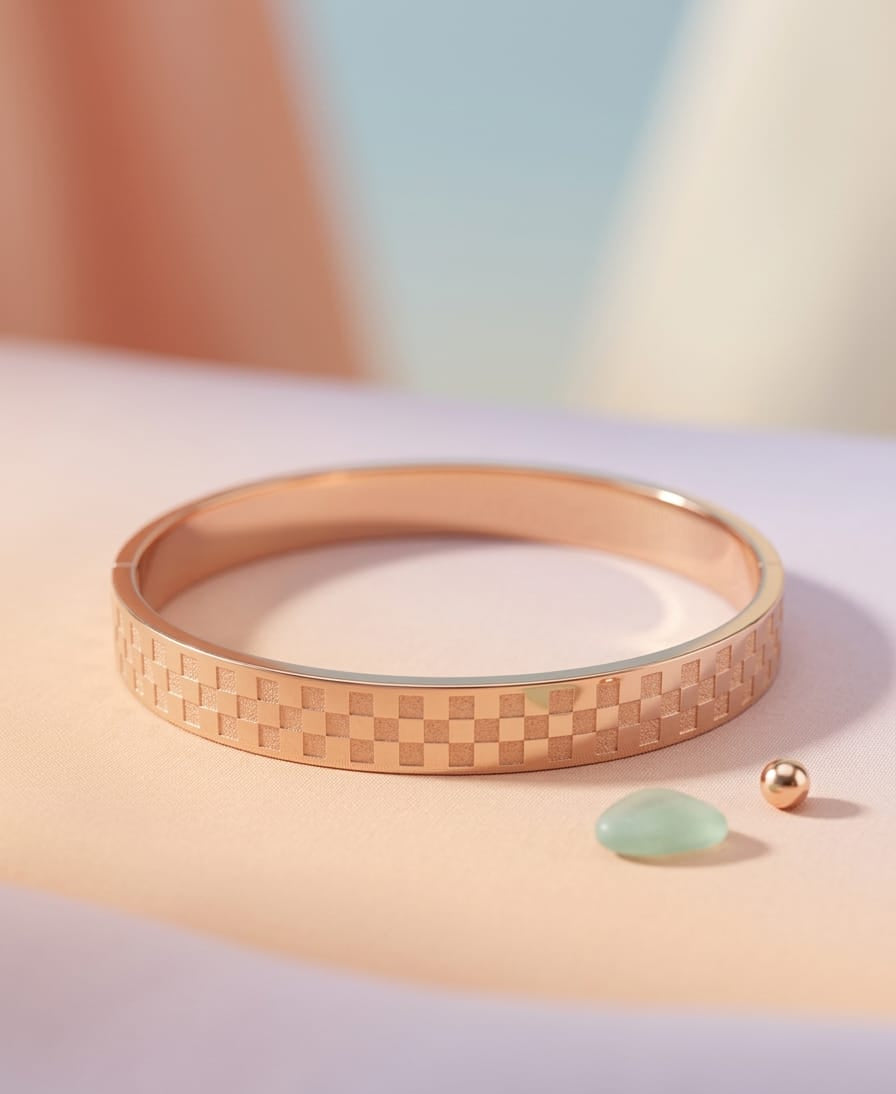 Blush Geometry Bangle