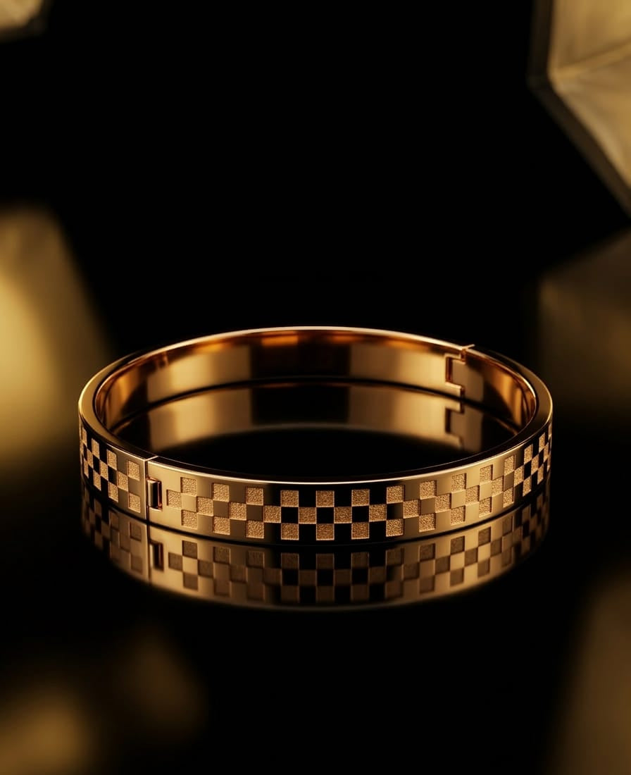 Blush Geometry Bangle