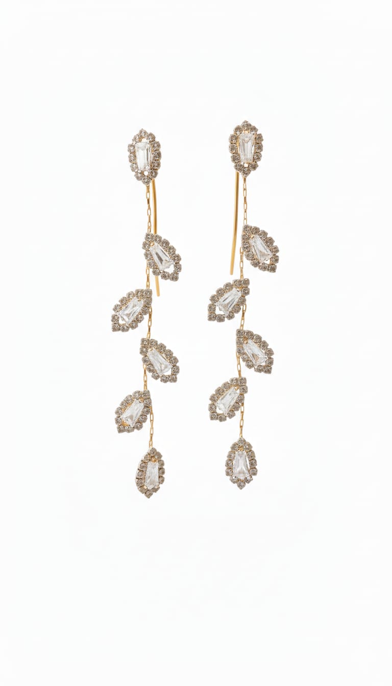 Diamond Leaf Earring