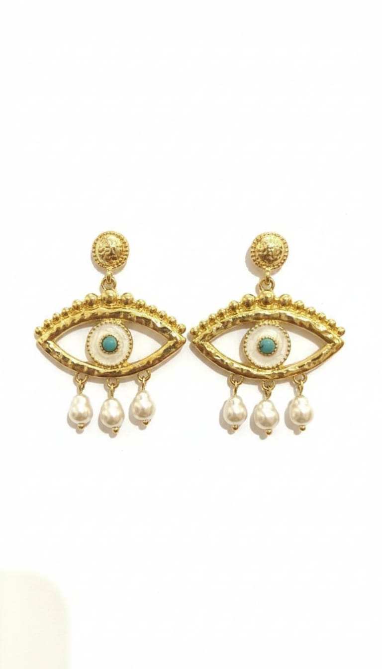 Golden Iris Earring