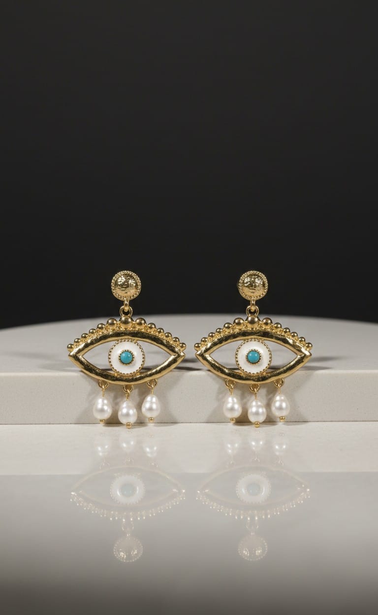 Golden Iris Earring