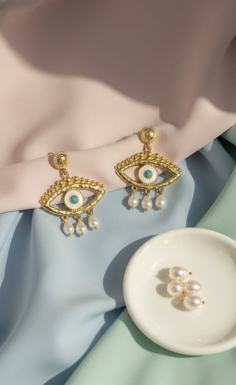 Golden Iris Earring