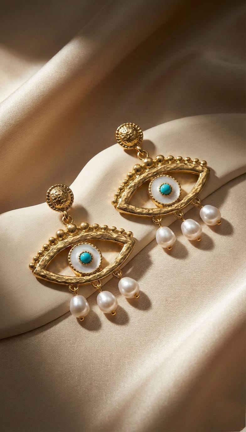 Golden Iris Earring