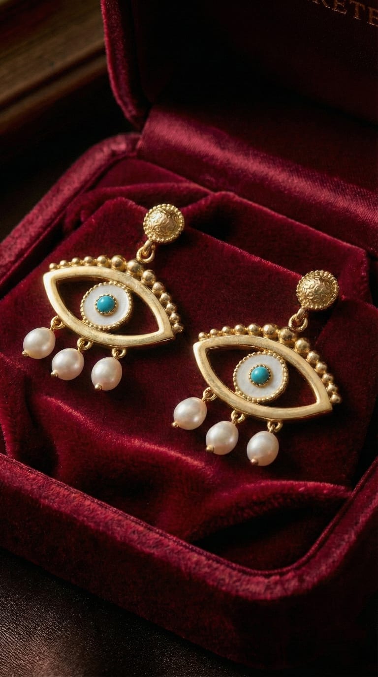 Golden Iris Earring