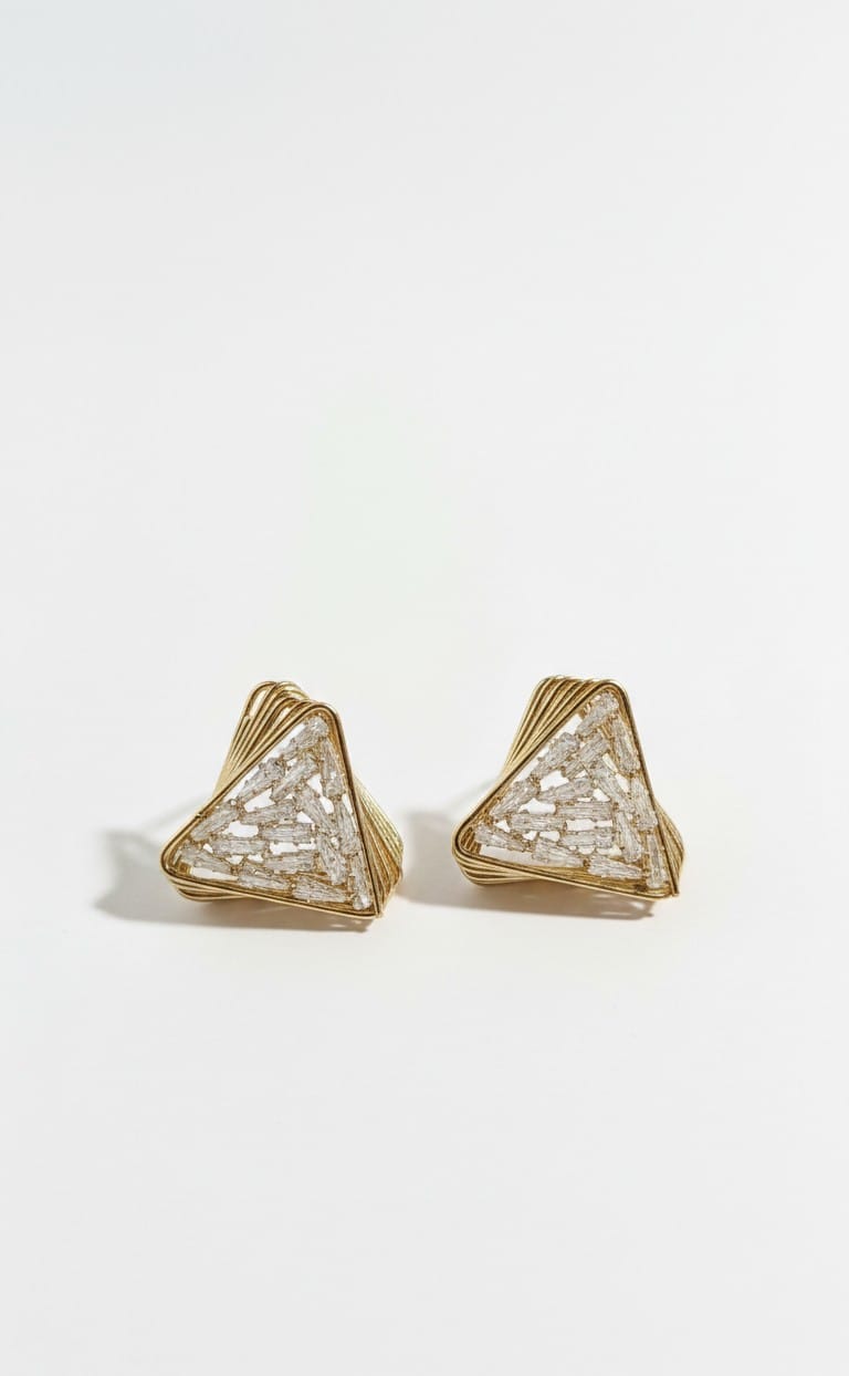 Golden Prism Earring