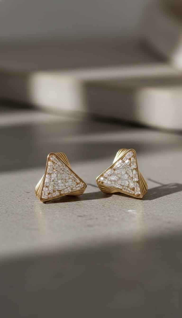 Golden Prism Earring