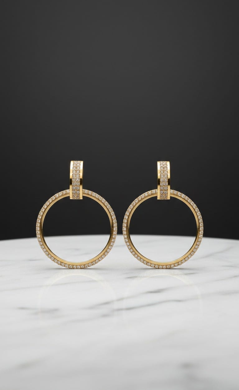 Crystal Circular Earring